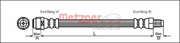 Furtun frana METZGER 4110574