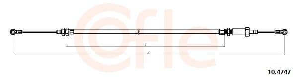 Cablu, frana de parcare COFLE 10.4747