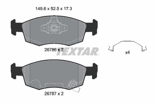 set placute frana,frana disc TEXTAR Q+ 2678601