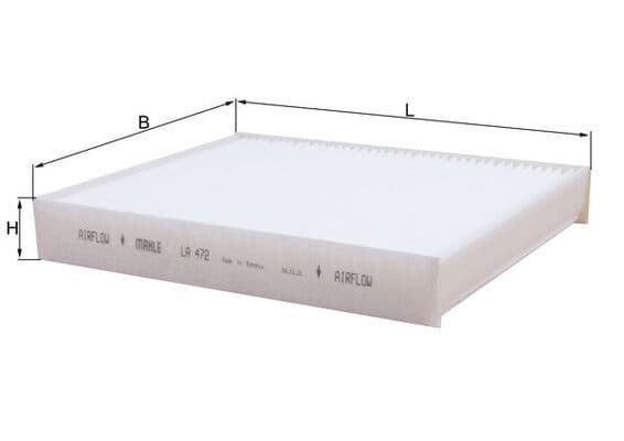 Filtru, aer habitaclu MAHLE LA 472