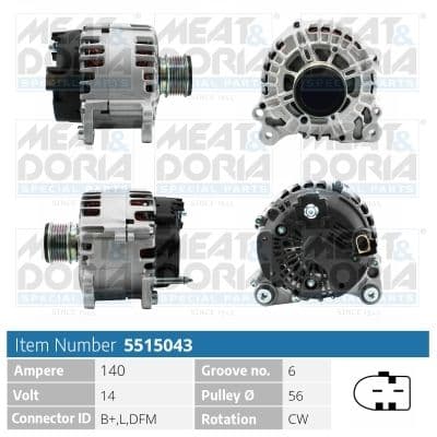 Generator / Alternator MEAT & DORIA 5515043