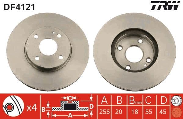 Disc frana TRW DF4121
