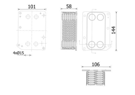 Radiator ulei, ulei motor MAHLE CLC 308 000S