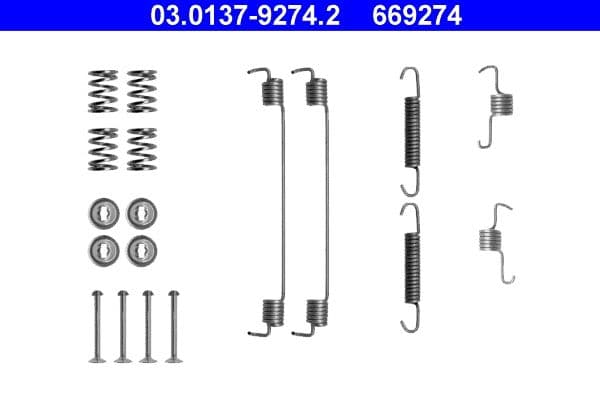 Set accesorii, sabot de frana ATE 03.0137-9274.2