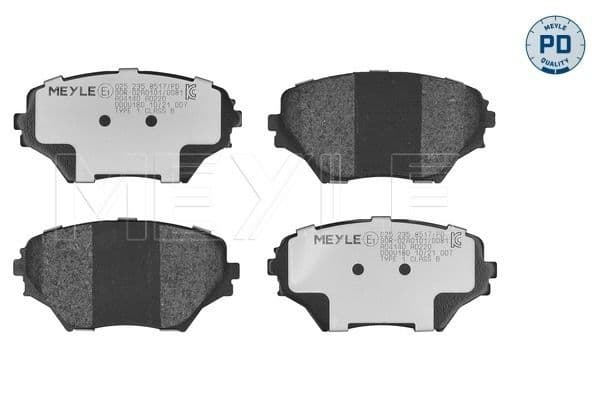 set placute frana,frana disc MEYLE -PD: Advanced performance and design. 025 235 8517/PD