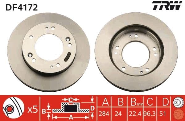 Disc frana TRW DF4172