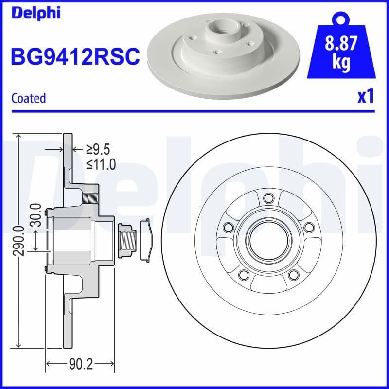 Disc frana DELPHI BG9412RSC