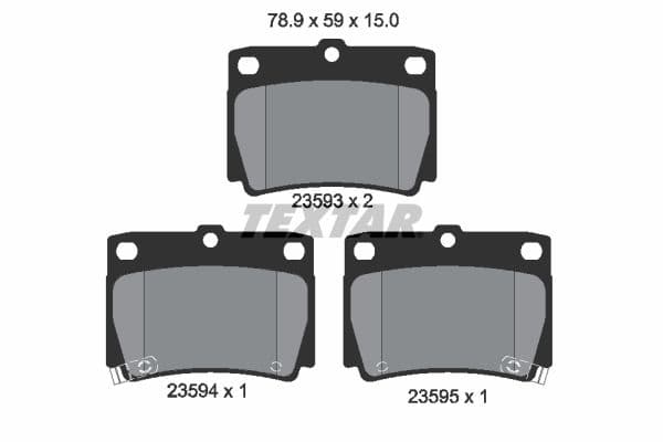set placute frana,frana disc TEXTAR 2359301