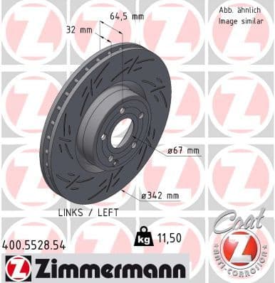 Disc frana ZIMMERMANN 400.5528.54