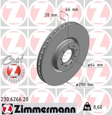 Disc frana ZIMMERMANN COAT Z 230.6266.20