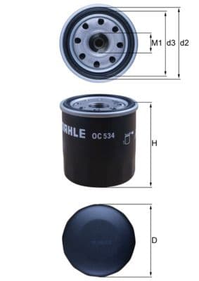 Filtru ulei MAHLE OC 534