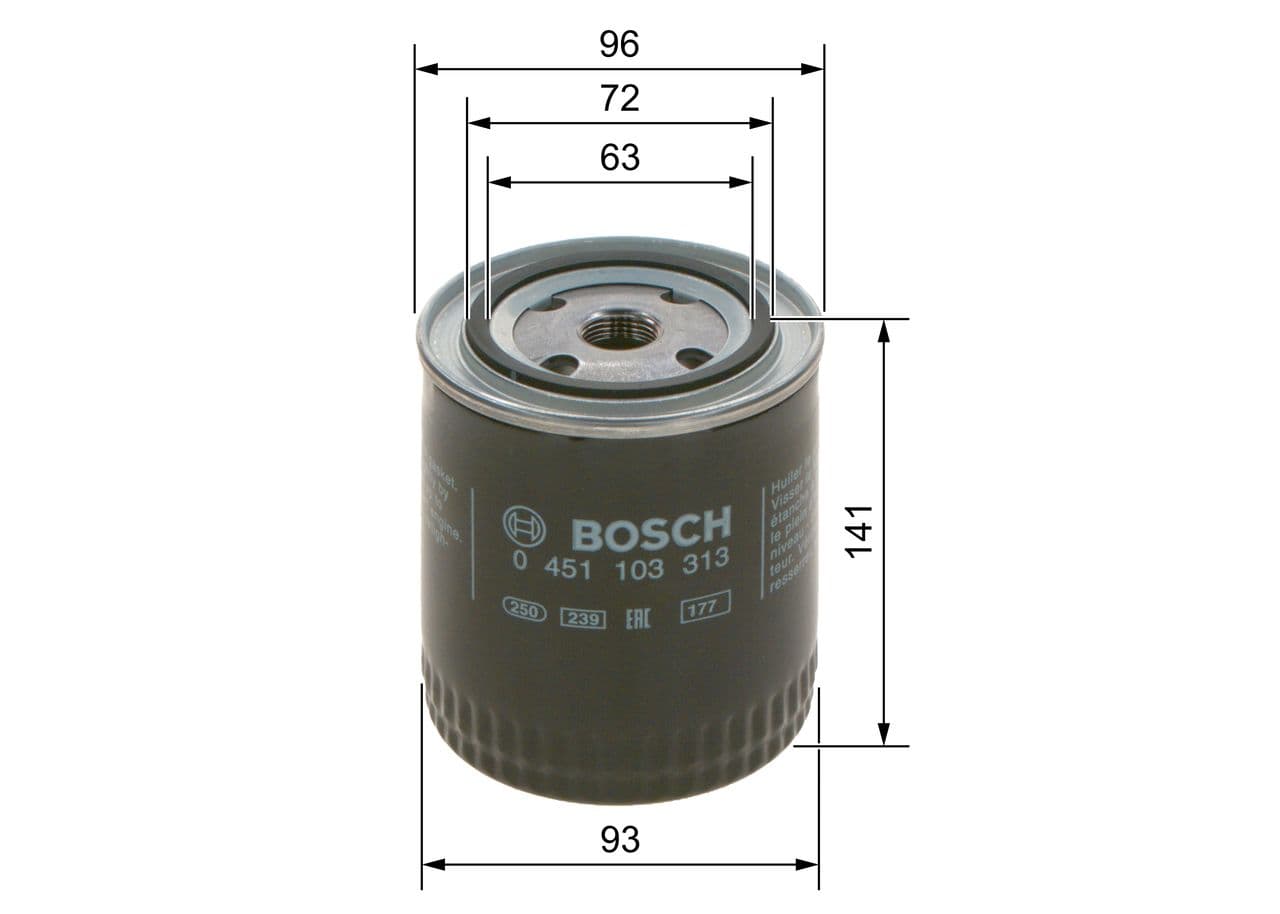 Filtru ulei BOSCH 0 451 103 313