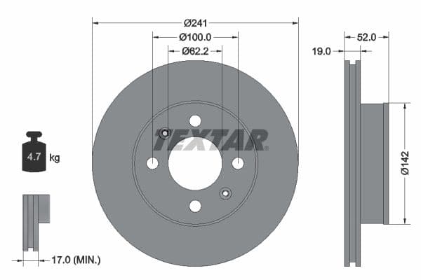 Disc frana TEXTAR PRO 92128503