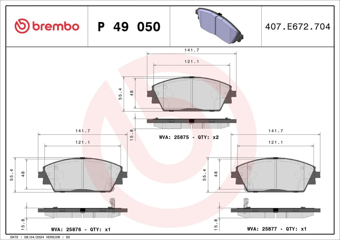 set placute frana,frana disc BREMBO PRIME LINE P 49 050