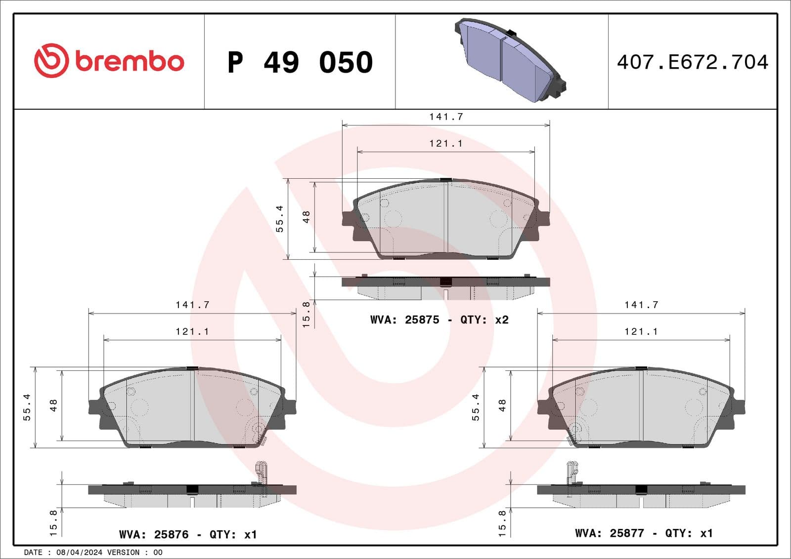 set placute frana,frana disc BREMBO PRIME LINE P 49 050