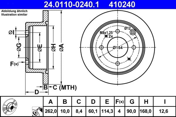 Disc frana ATE 24.0110-0240.1