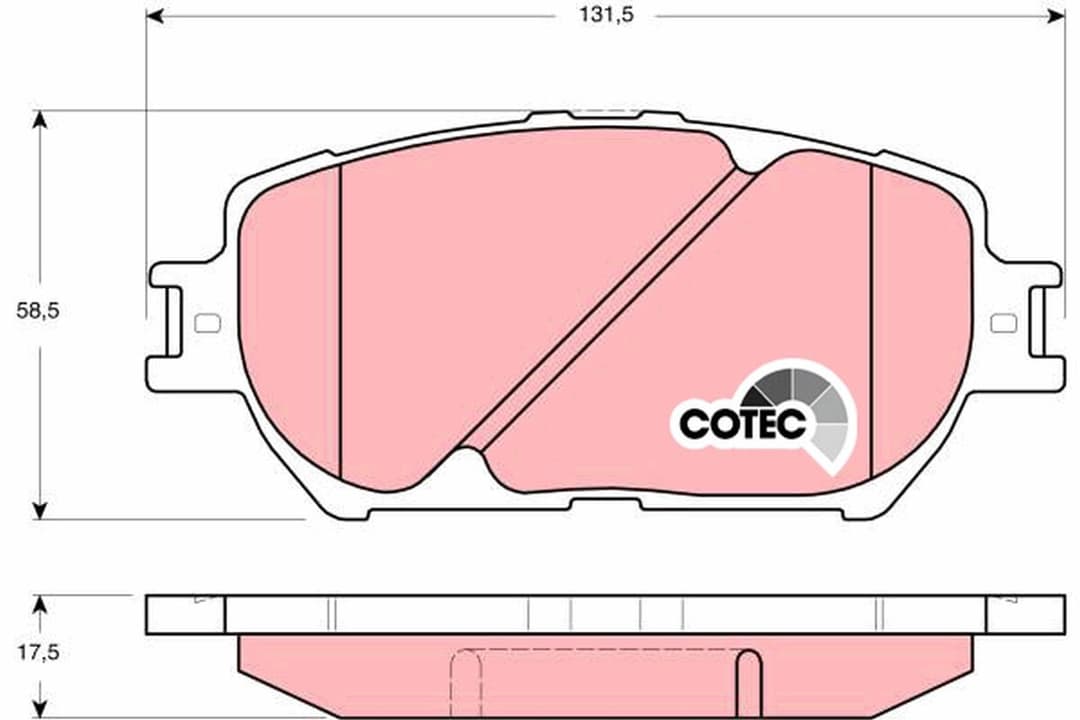 set placute frana,frana disc TRW COTEC GDB3314