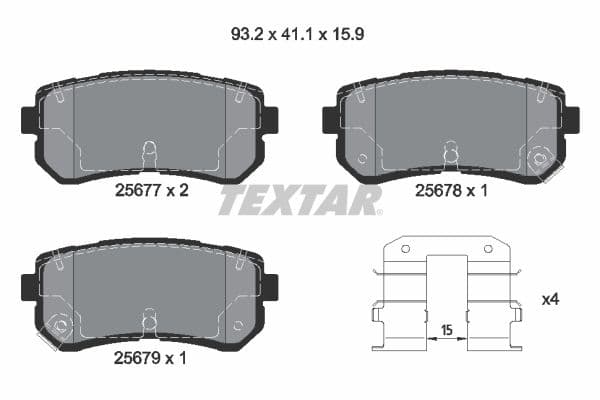 set placute frana,frana disc TEXTAR Q+ 2567701