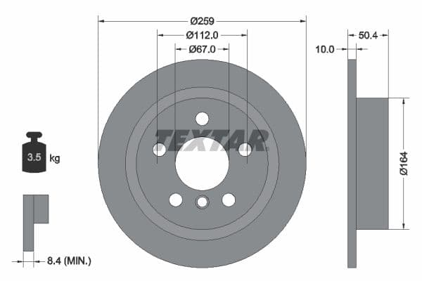 Disc frana TEXTAR PRO 92279303