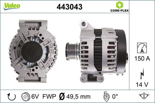 Generator / Alternator VALEO 443043