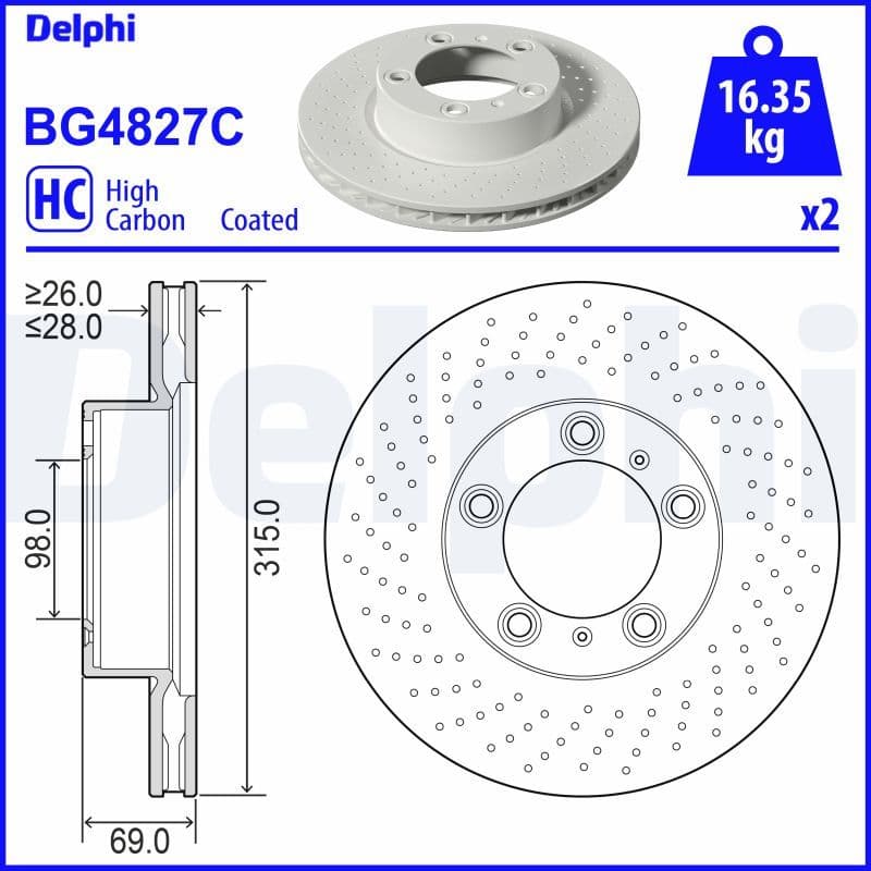 Disc frana DELPHI BG4827C