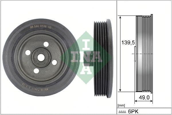 Fulie curea, arbore cotit Schaeffler INA 544 0139 10