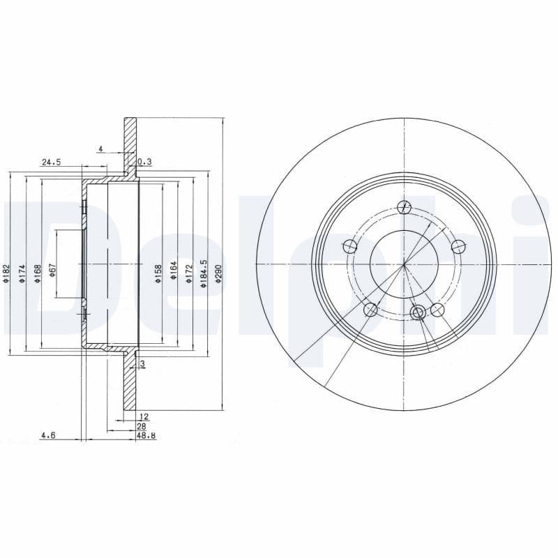 Disc frana DELPHI BG3602