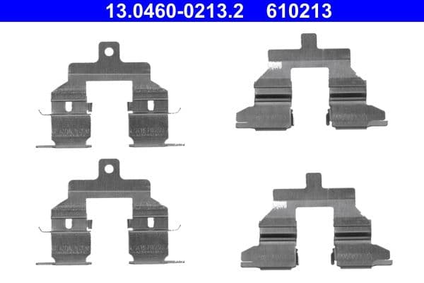 Set accesorii, placute frana ATE 13.0460-0213.2