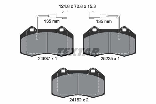 set placute frana,frana disc TEXTAR Q+ 2468701