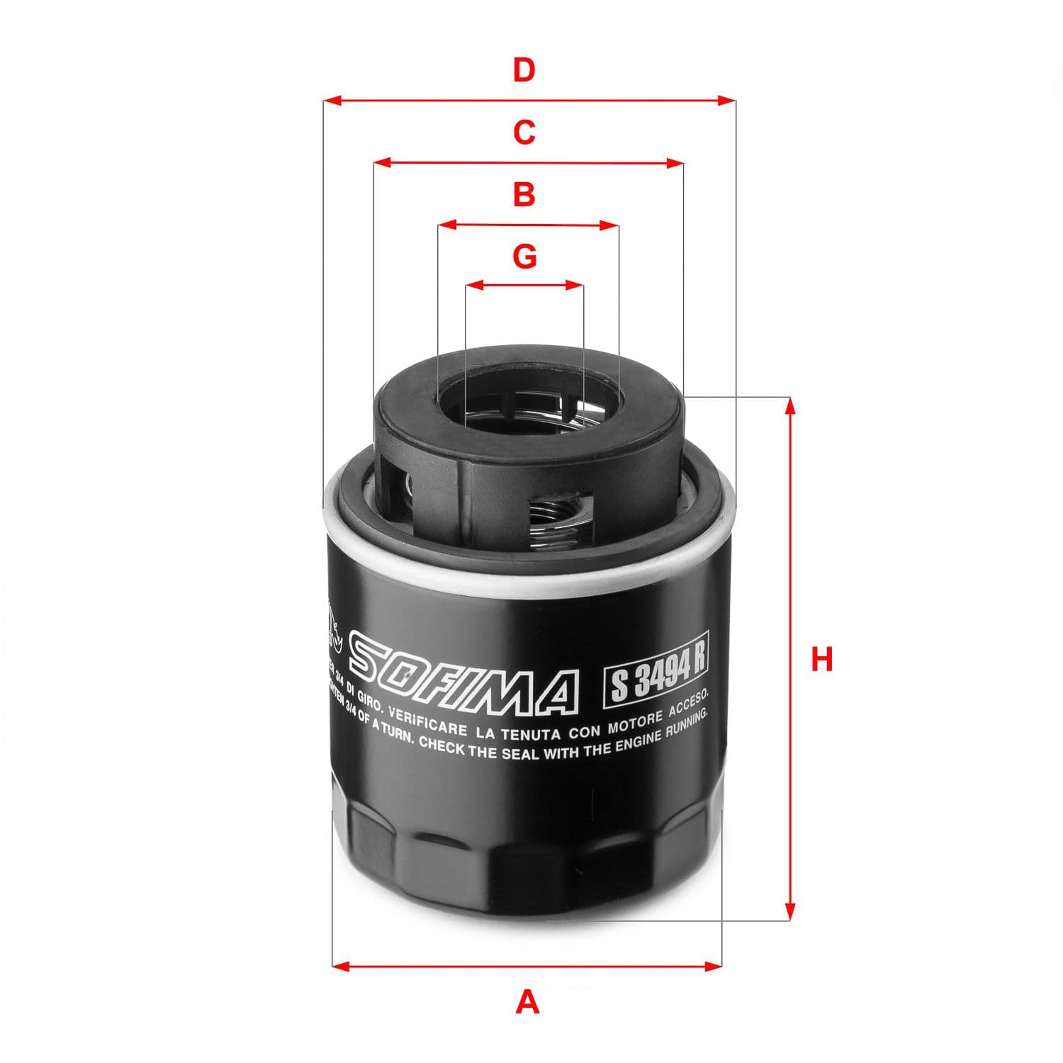 Filtru ulei SOFIMA S 3494 R