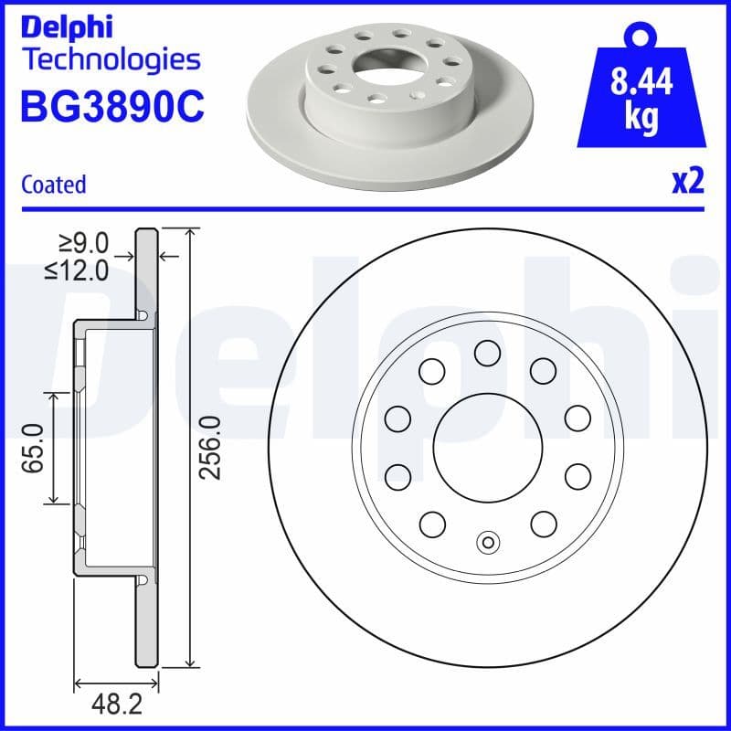 Disc frana DELPHI BG3890C