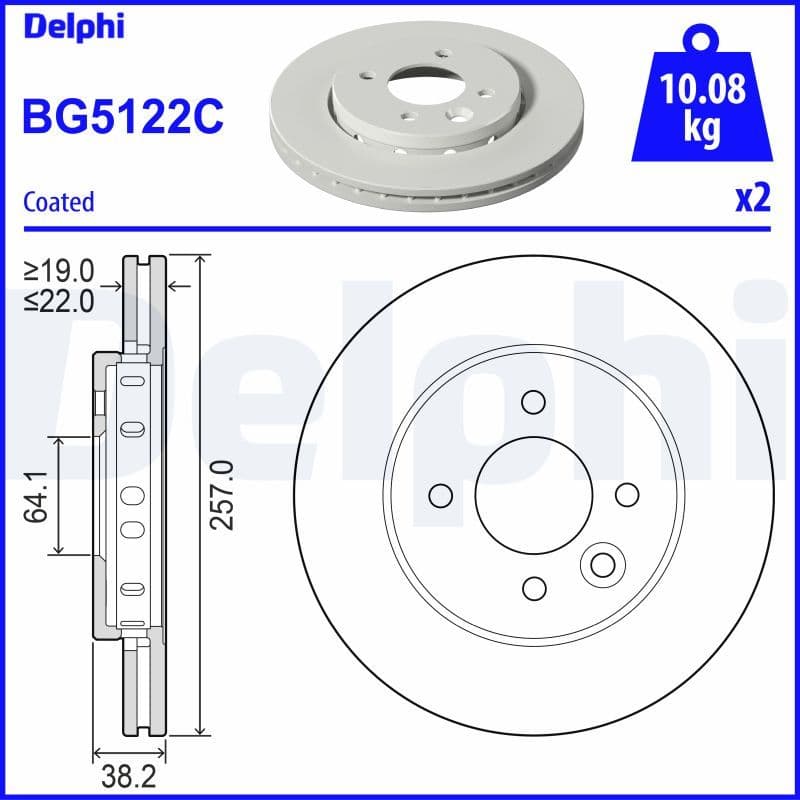 Disc frana DELPHI BG5122C