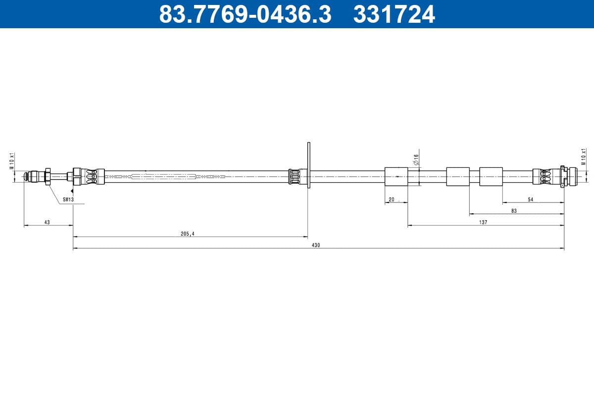 Furtun frana ATE 83.7769-0436.3