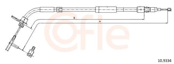 Cablu, frana de parcare COFLE 10.9334