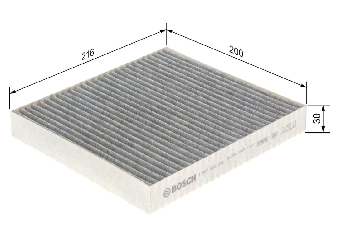 Filtru, aer habitaclu BOSCH 1 987 432 416