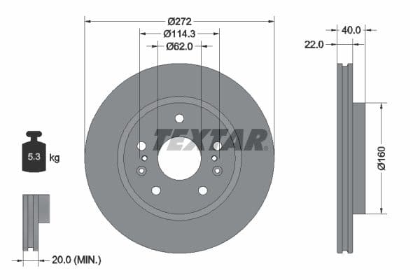 Disc frana TEXTAR PRO 92329603