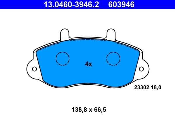 set placute frana,frana disc ATE 13.0460-3946.2