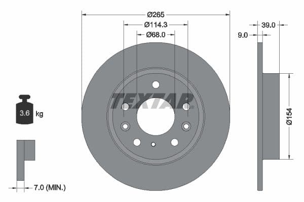 Disc frana TEXTAR PRO 92324703