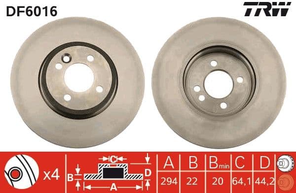 Disc frana TRW DF6016