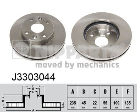 Disc frana NIPPARTS J3303044