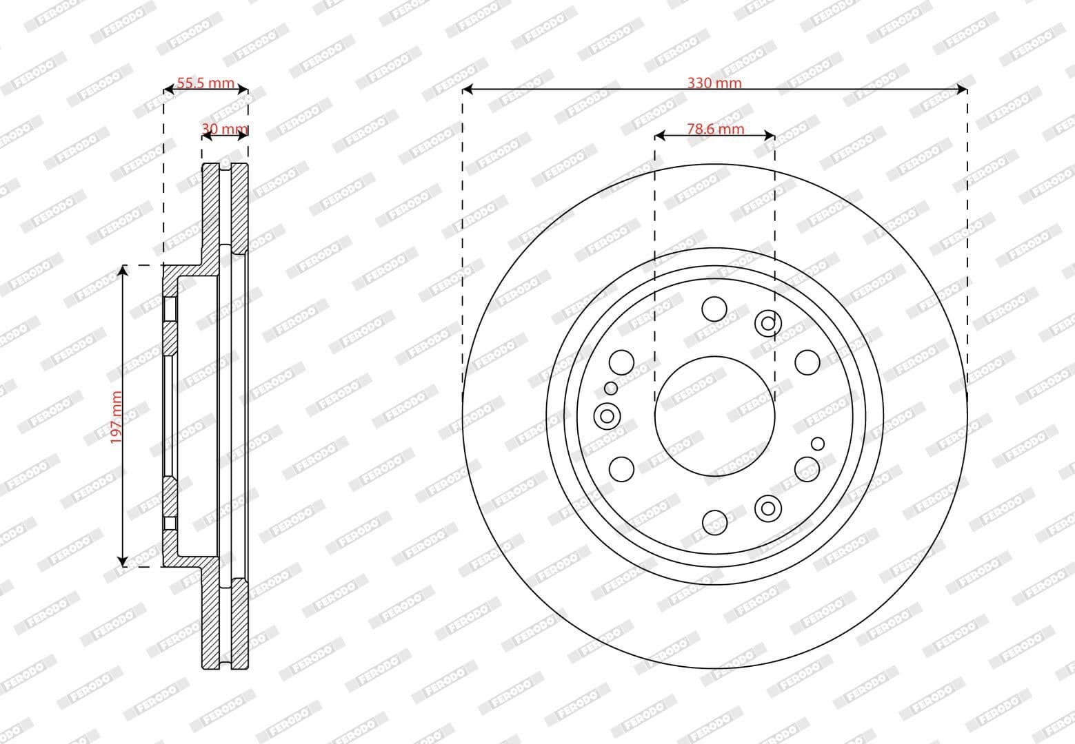 Disc frana FERODO DDF3195-1
