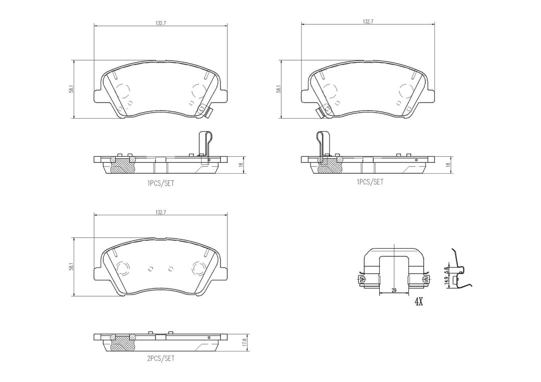 set placute frana,frana disc BREMBO PRIME LINE P 30 098