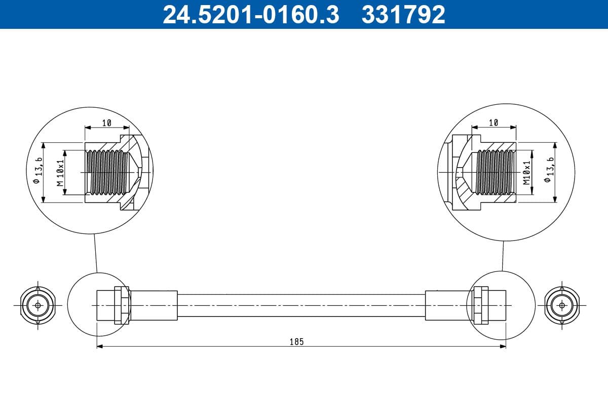 Furtun frana ATE 24.5201-0160.3