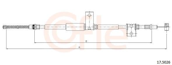 Cablu, frana de parcare COFLE 17.5026
