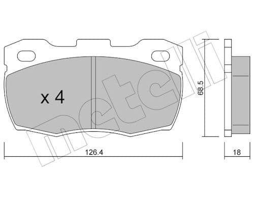 set placute frana,frana disc METELLI 22-0352-0