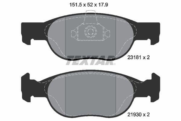 set placute frana,frana disc TEXTAR Q+ 2318101