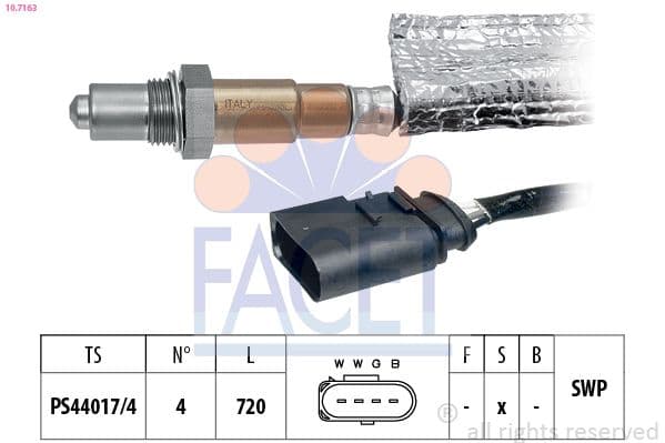 Sonda Lambda FACET Made in Italy - OE Equivalent 10.7163