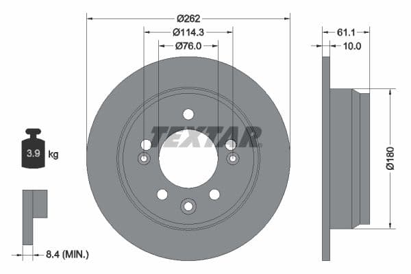 Disc frana TEXTAR PRO 92161703