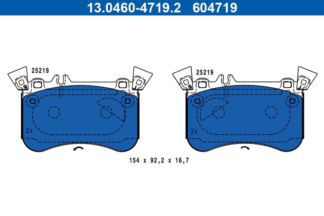 set placute frana,frana disc ATE 13.0460-4719.2