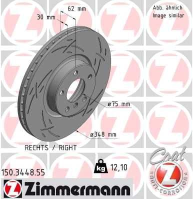 Disc frana ZIMMERMANN BLACK Z 150.3448.55